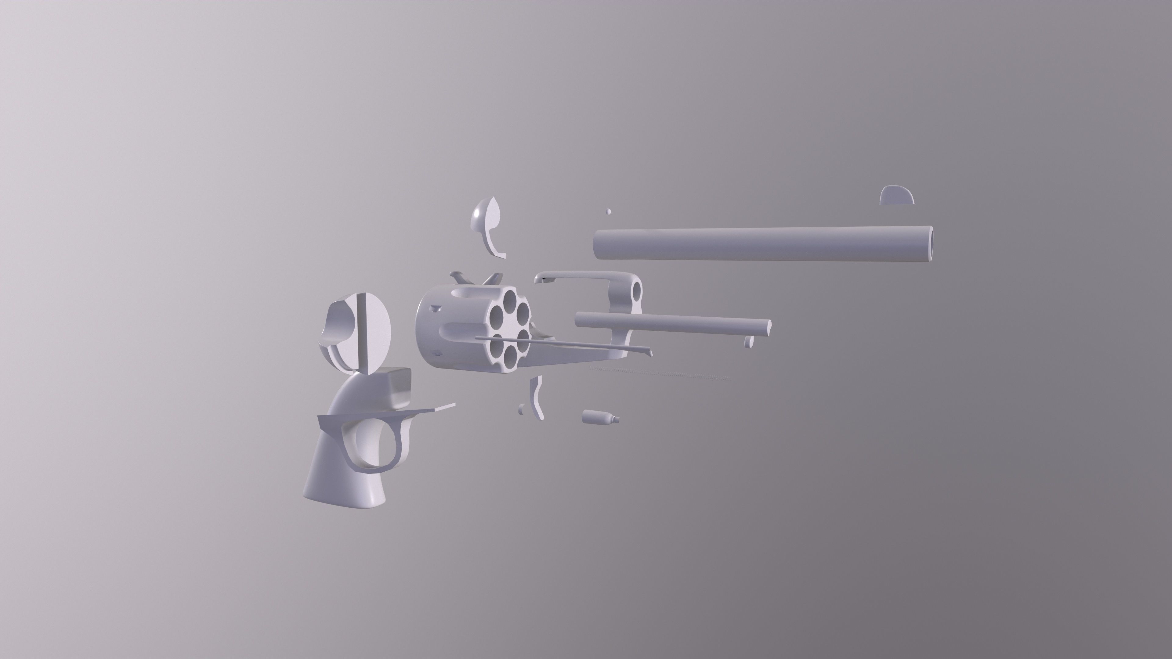 Colt Single Action Army Free low-poly 3D model_8
