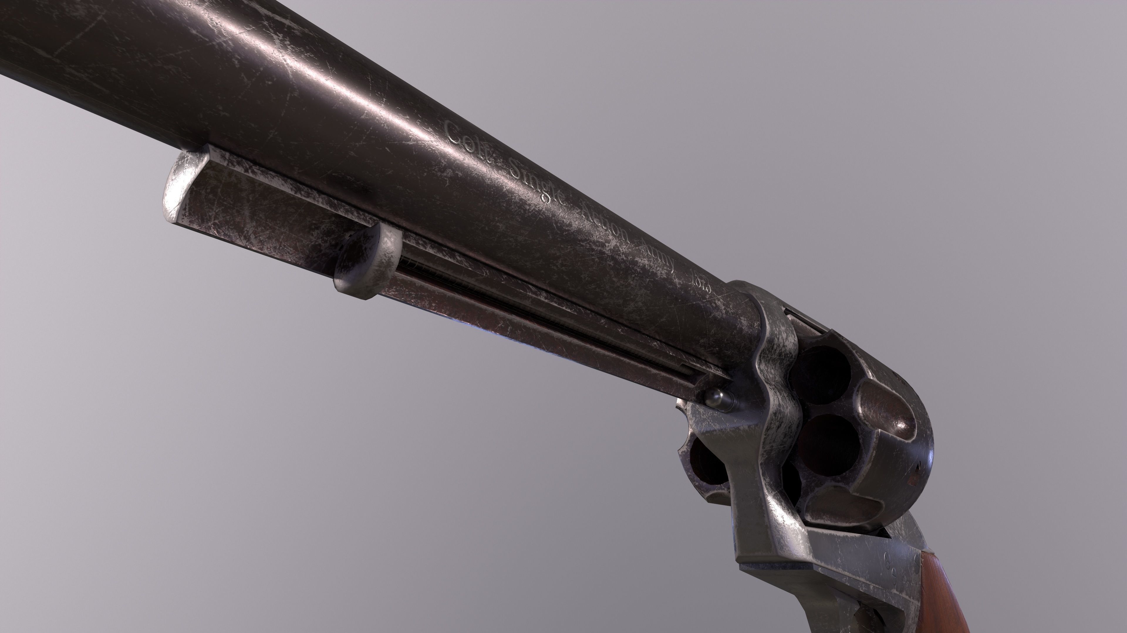 Colt Single Action Army Free low-poly 3D model_5