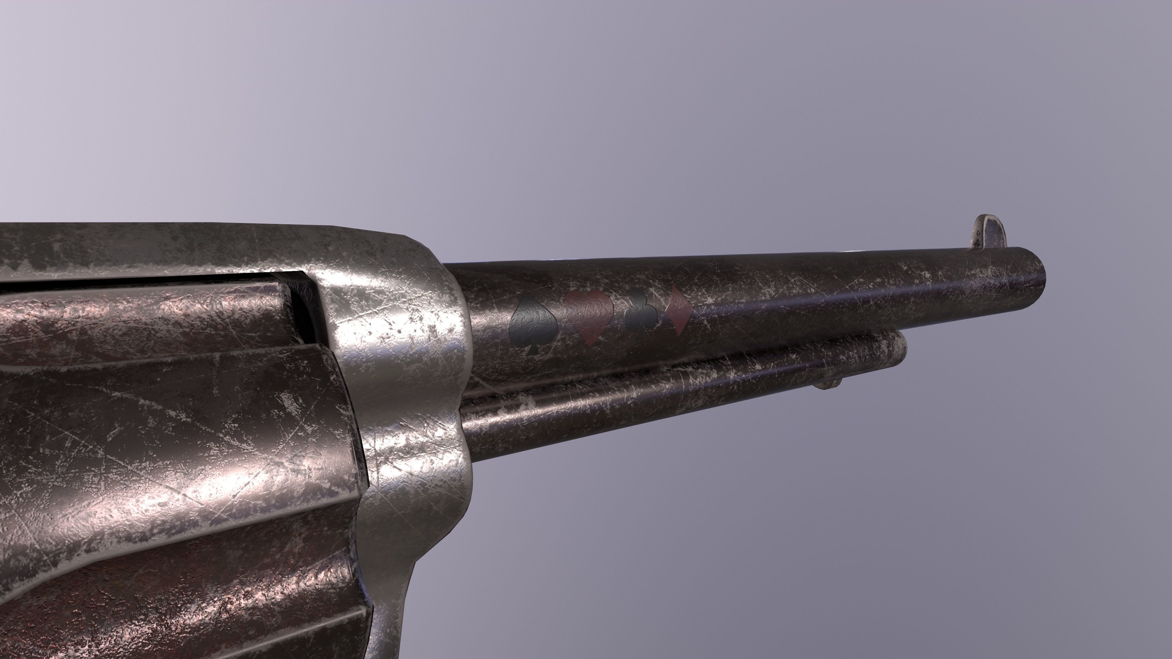 Colt Single Action Army Free low-poly 3D model_6