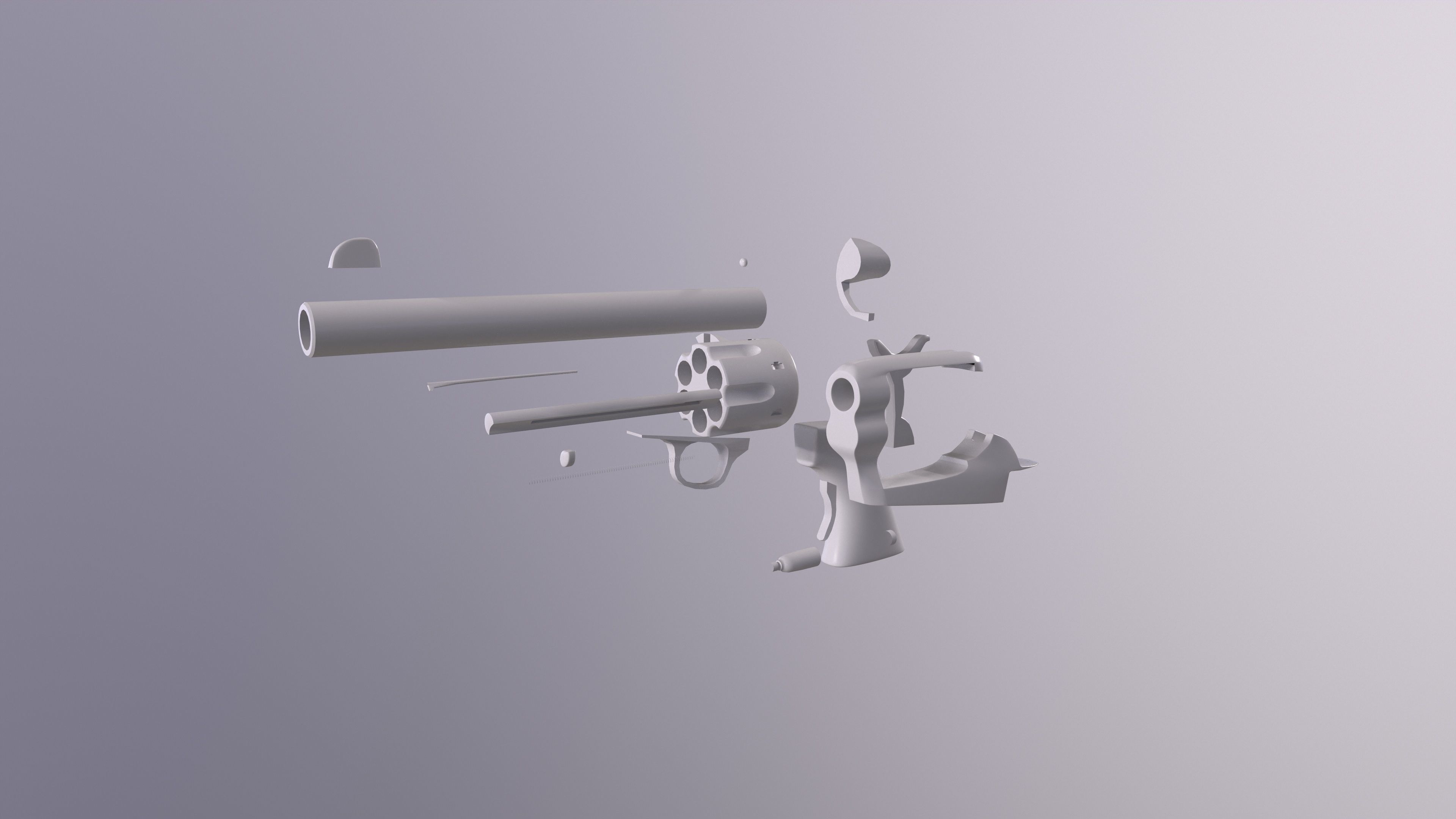 Colt Single Action Army Free low-poly 3D model_7