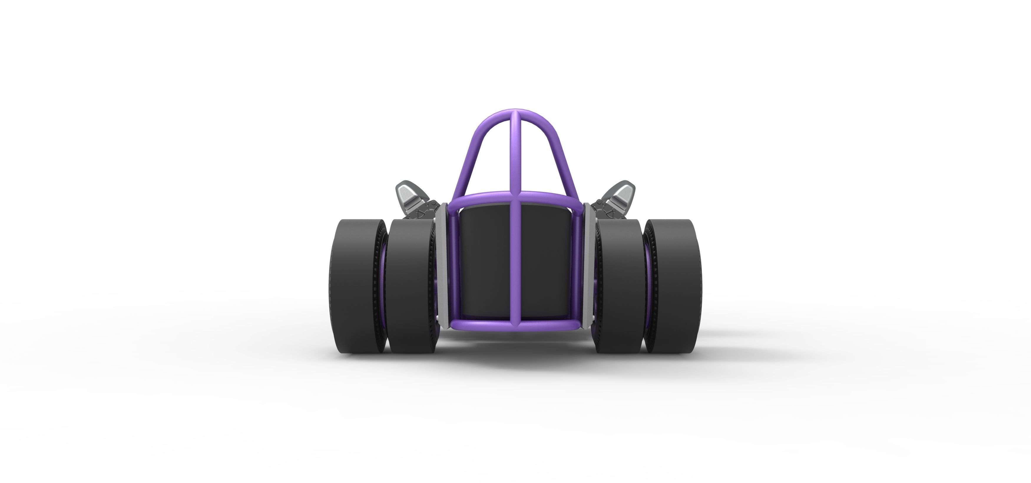 Front engine old school dragster with 2 V8 Scale 1 to 25 3D print model_14