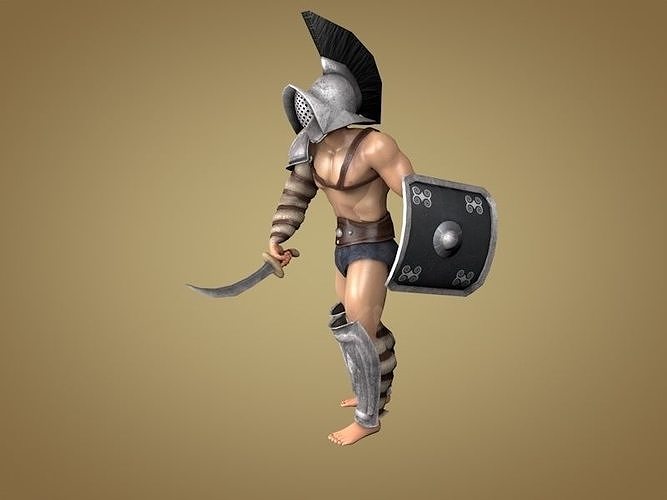 Gladiator Thraex Low-poly 3D model