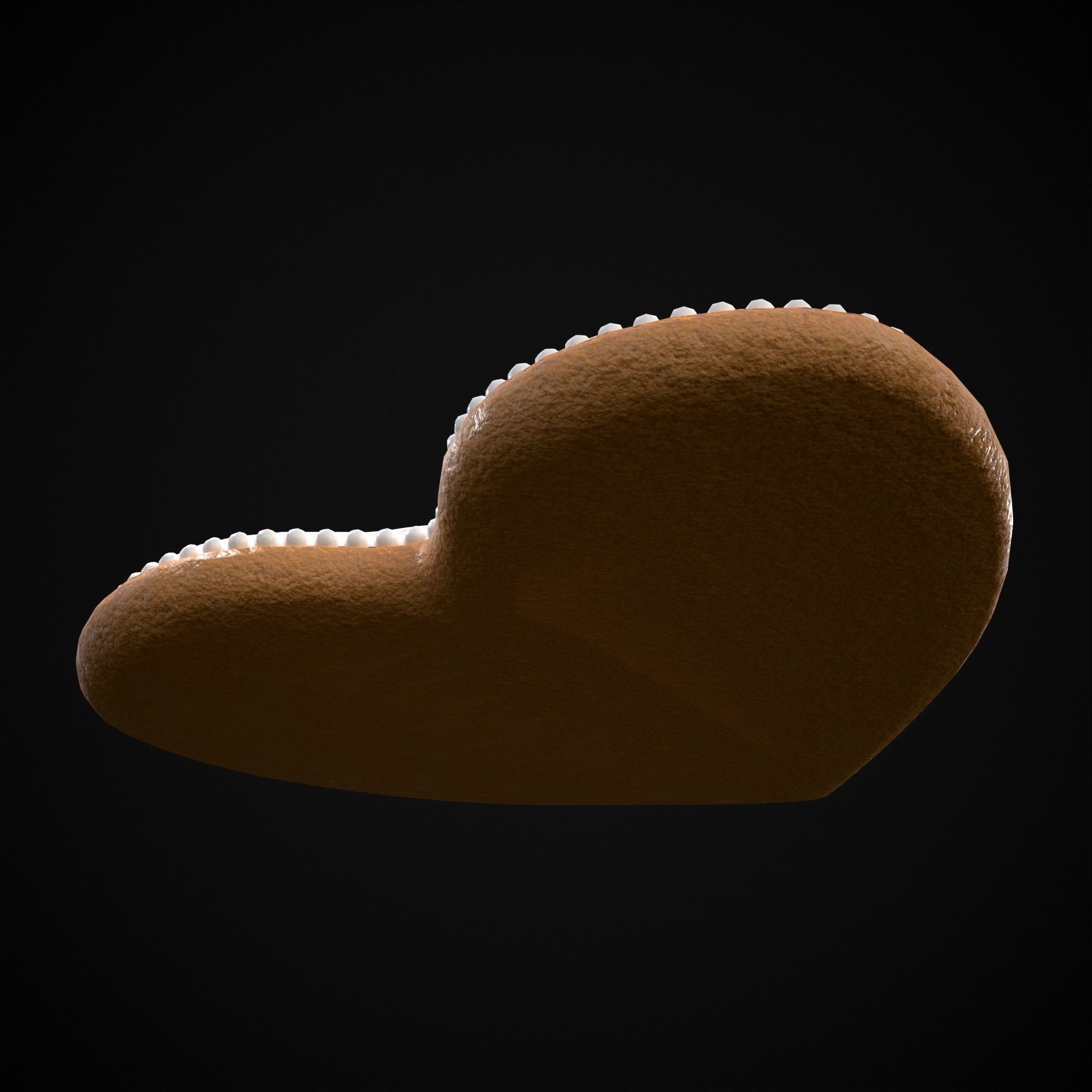 I Heart You Valentines Cookie Low-poly 3D model_7