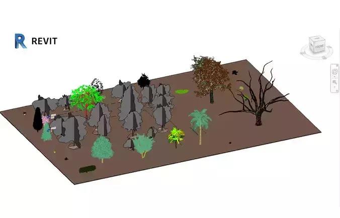 Autodesk Revit Tree Family collection  Free 3D model