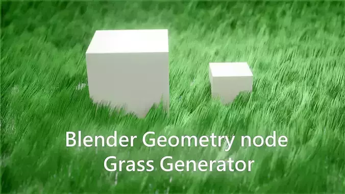 geometry node grass generator Low-poly 3D model