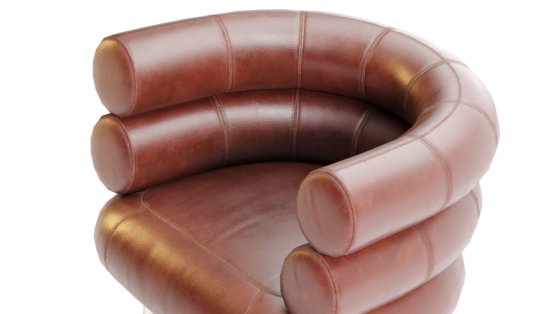 Low Poly Bibendum ClassiCon Armchair Low-poly 3D model_8