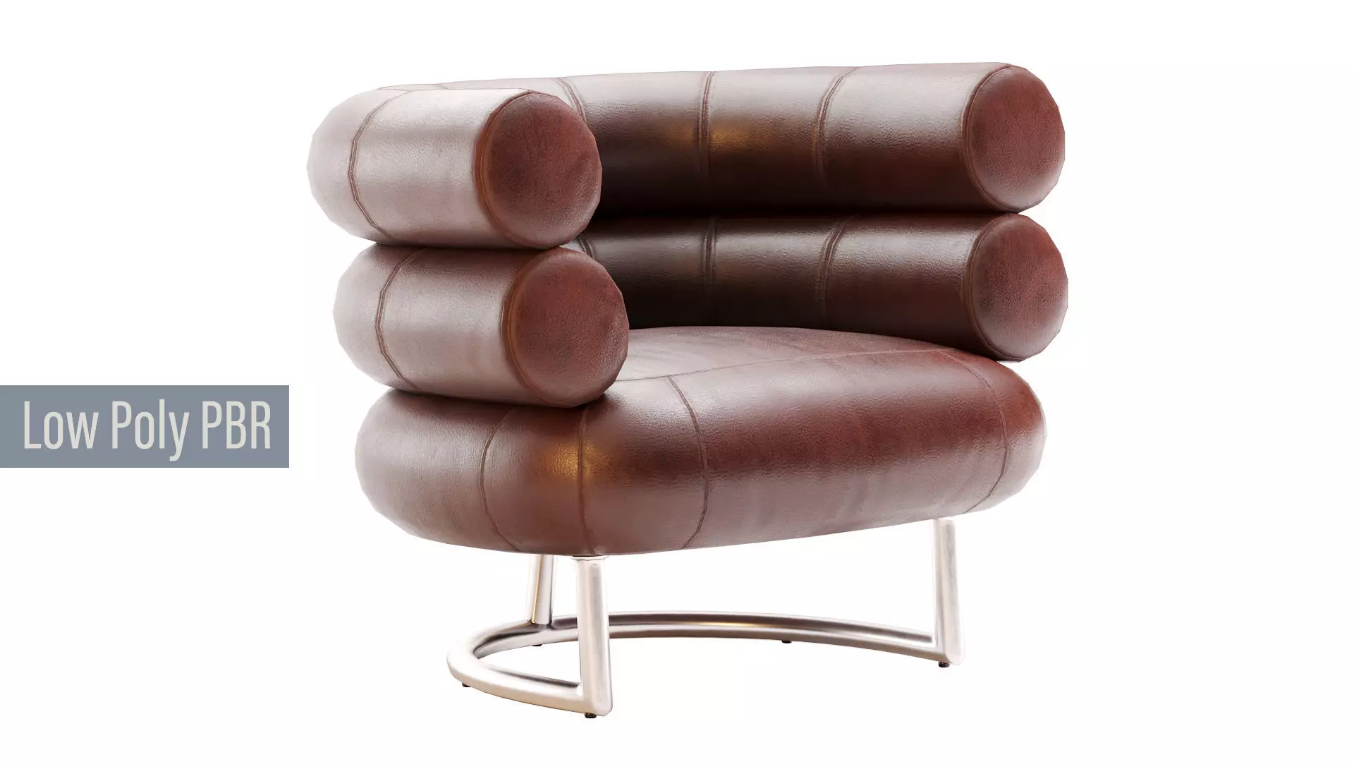 Low Poly Bibendum ClassiCon Armchair Low-poly 3D model_0