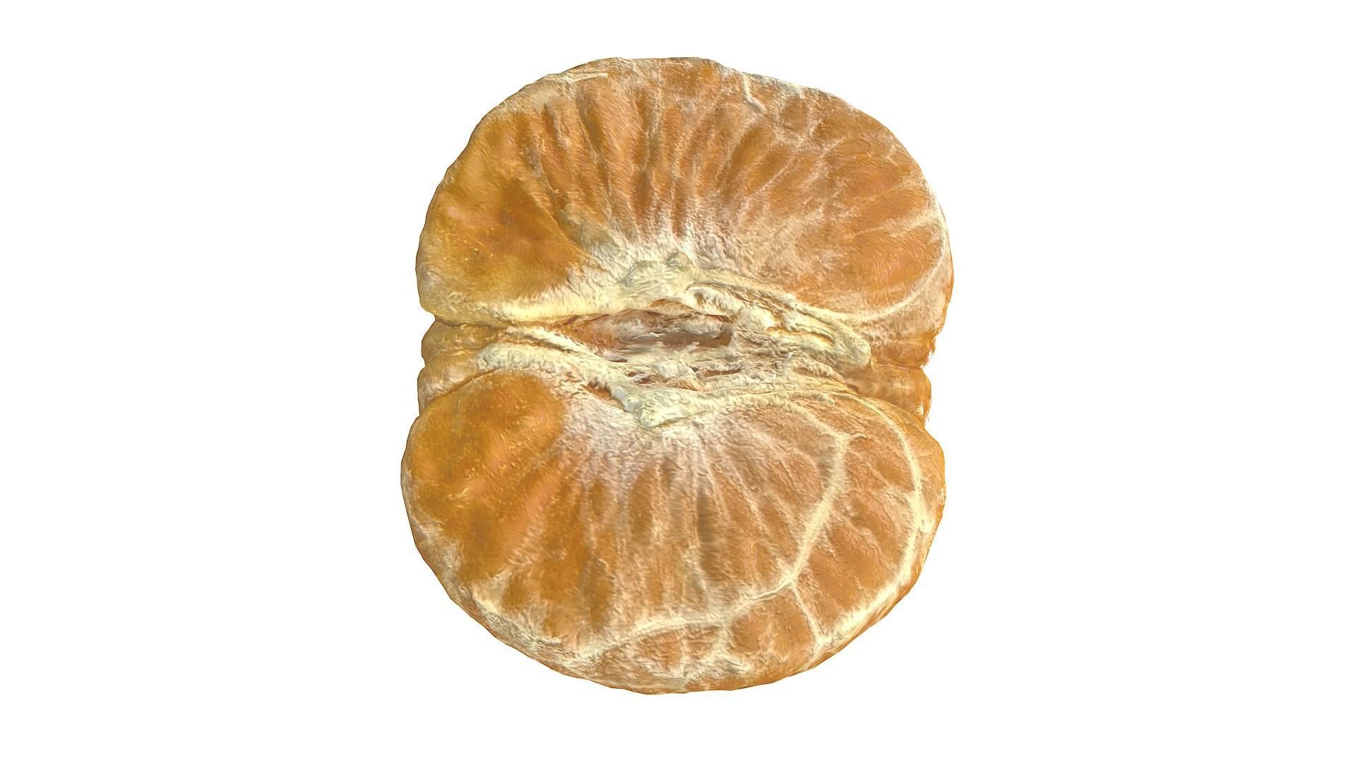 Orange without peel half with low and high poly Low-poly 3D model_10
