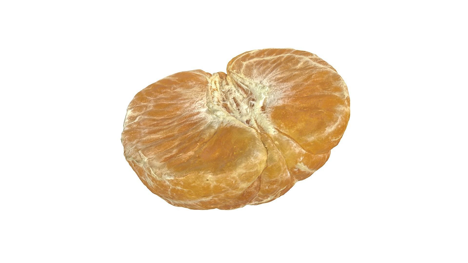 Orange without peel half with low and high poly Low-poly 3D model_5