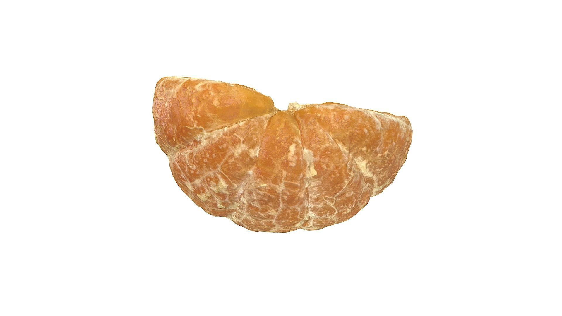 Orange without peel half with low and high poly Low-poly 3D model_7
