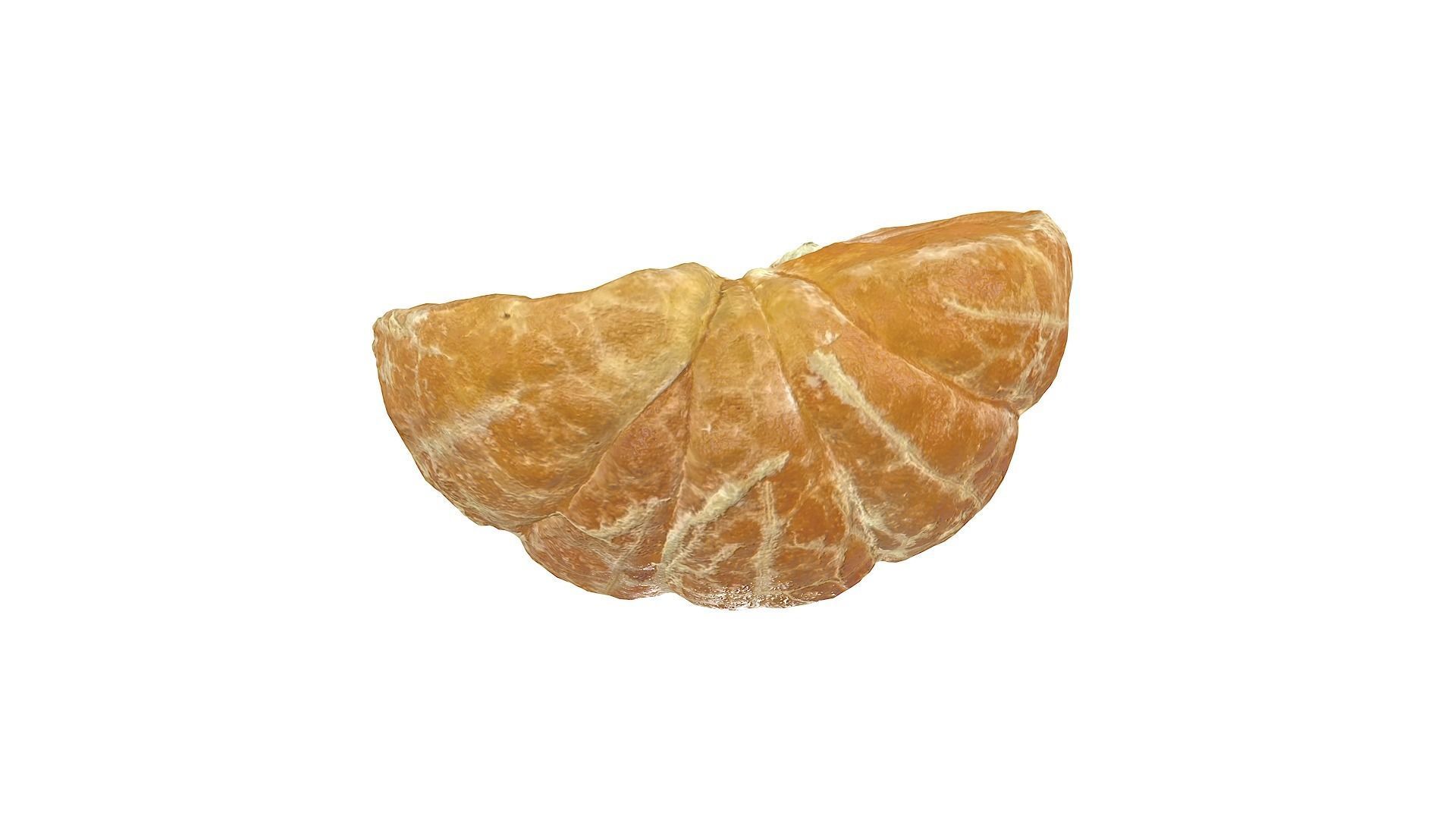 Orange without peel half with low and high poly Low-poly 3D model_8