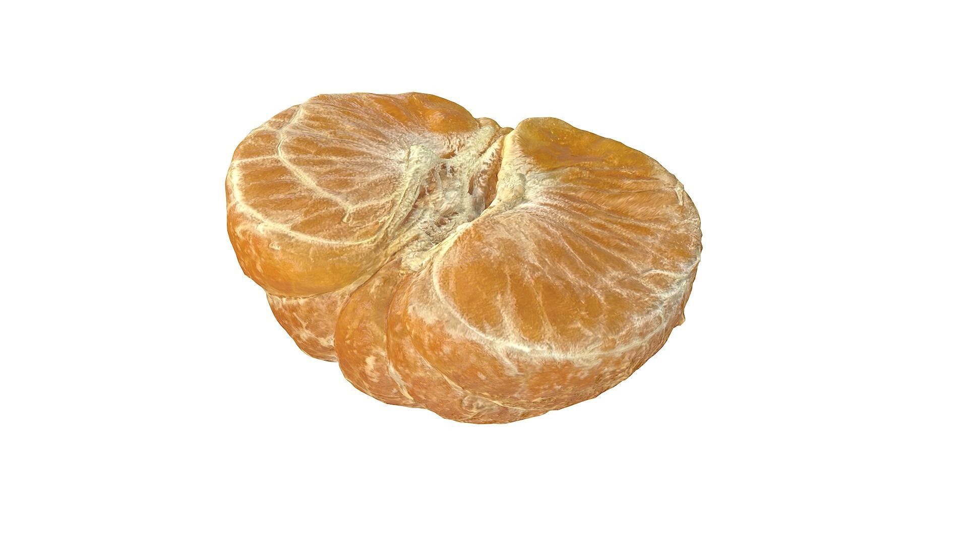 Orange without peel half with low and high poly Low-poly 3D model_3