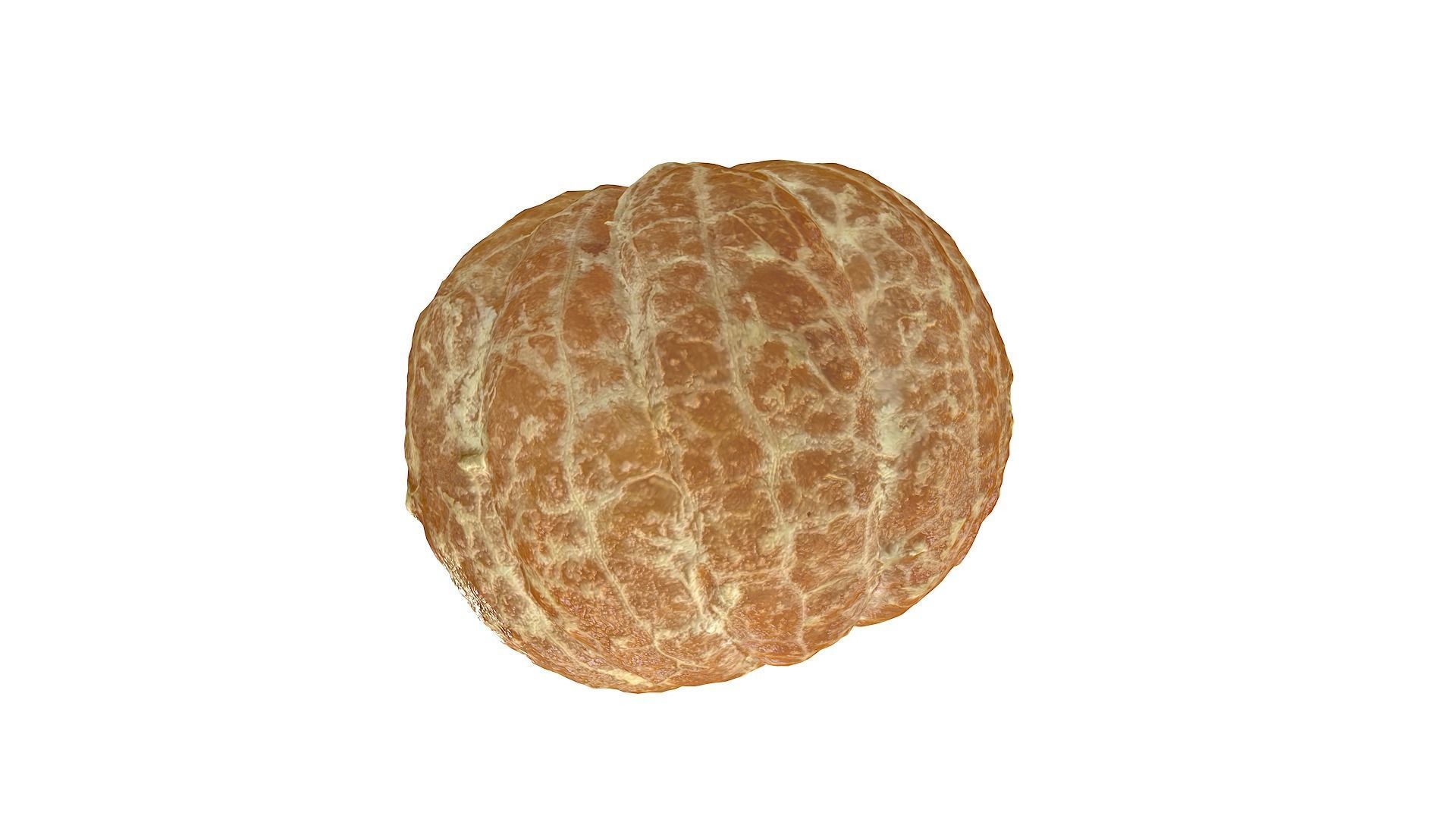 Orange without peel half with low and high poly Low-poly 3D model_9