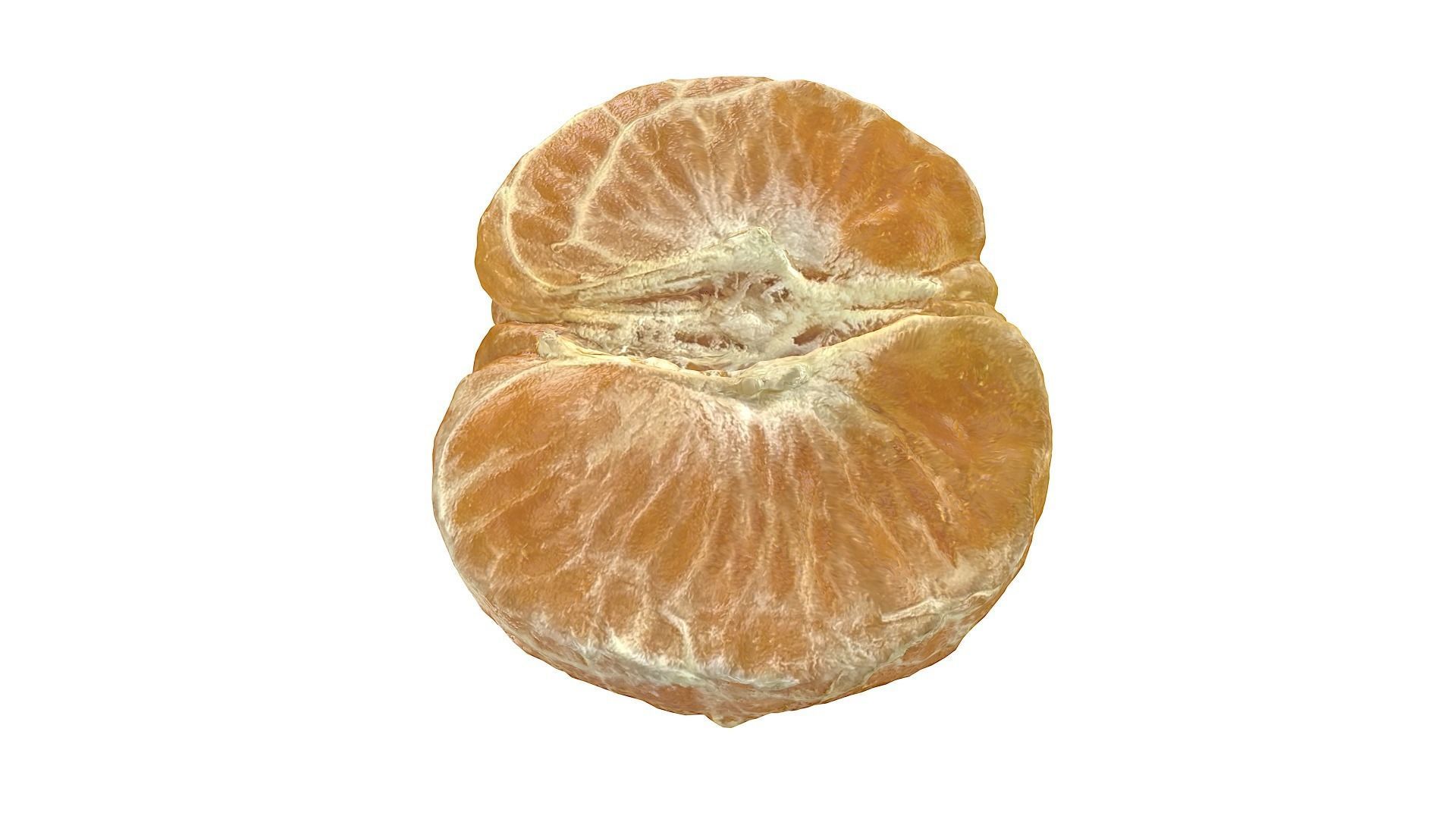Orange without peel half with low and high poly Low-poly 3D model_4