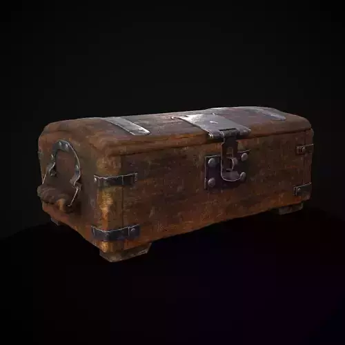 Old Rustic Rose Wood Chest Low-poly 3D model