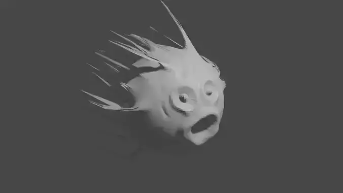 Geist fish head 3D print model