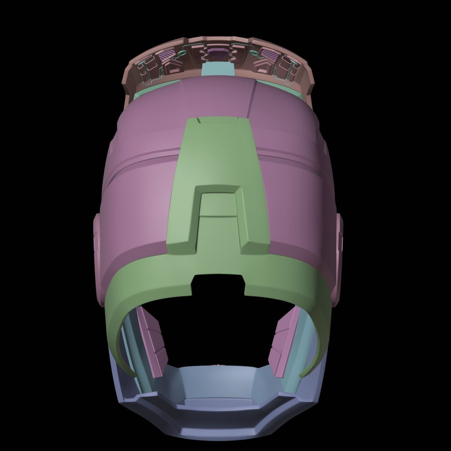 Iron man mk33 helmet with inner details and motorization 3D print model_22