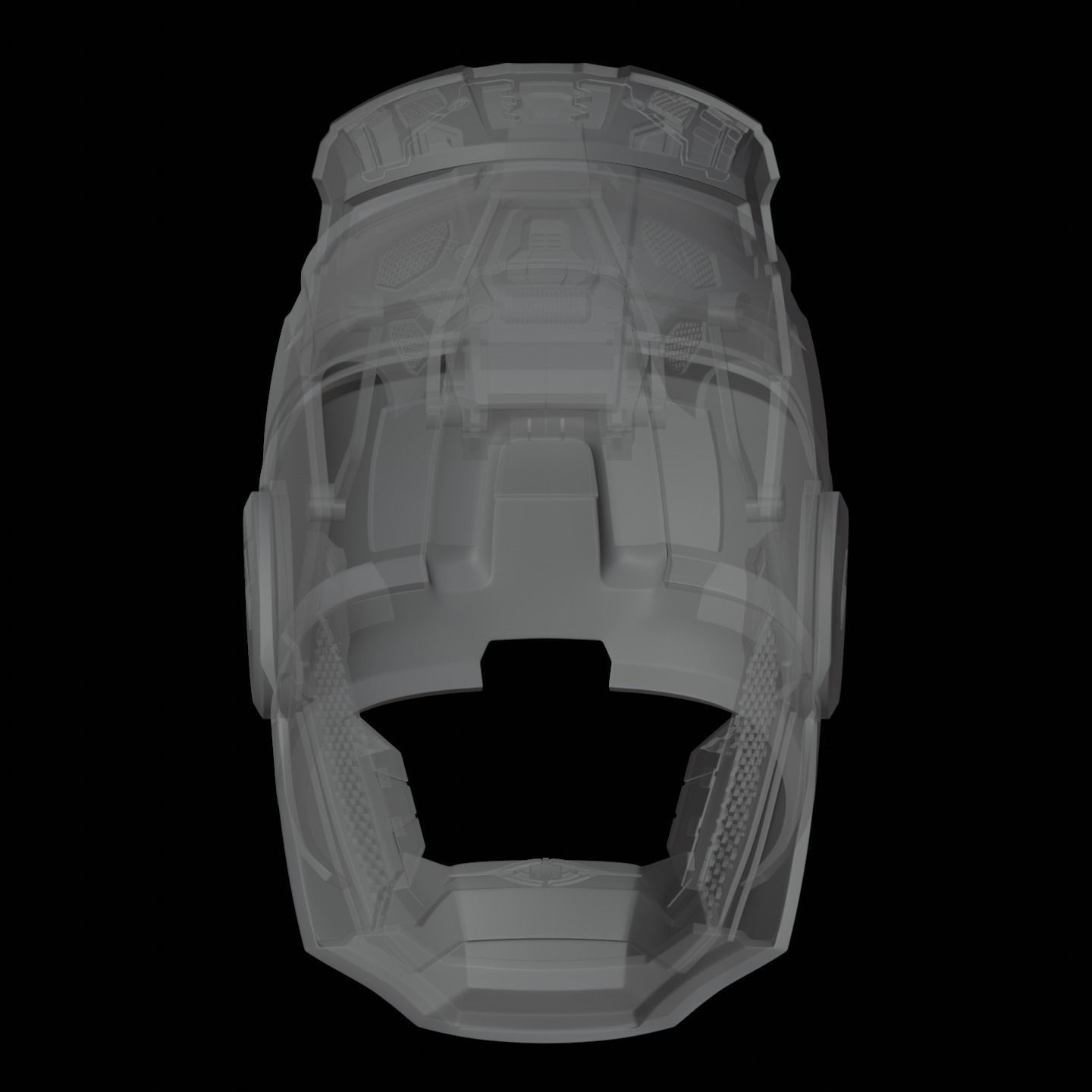 Iron man mk33 helmet with inner details and motorization 3D print model_26