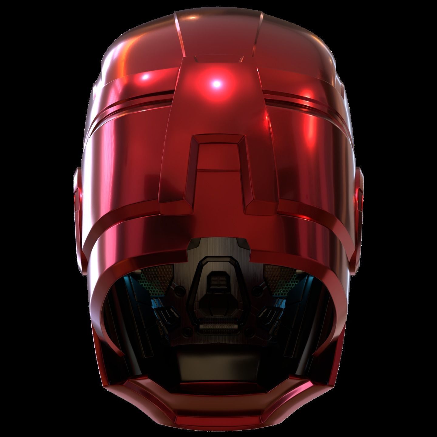 Iron man mk33 helmet with inner details and motorization 3D print model_7