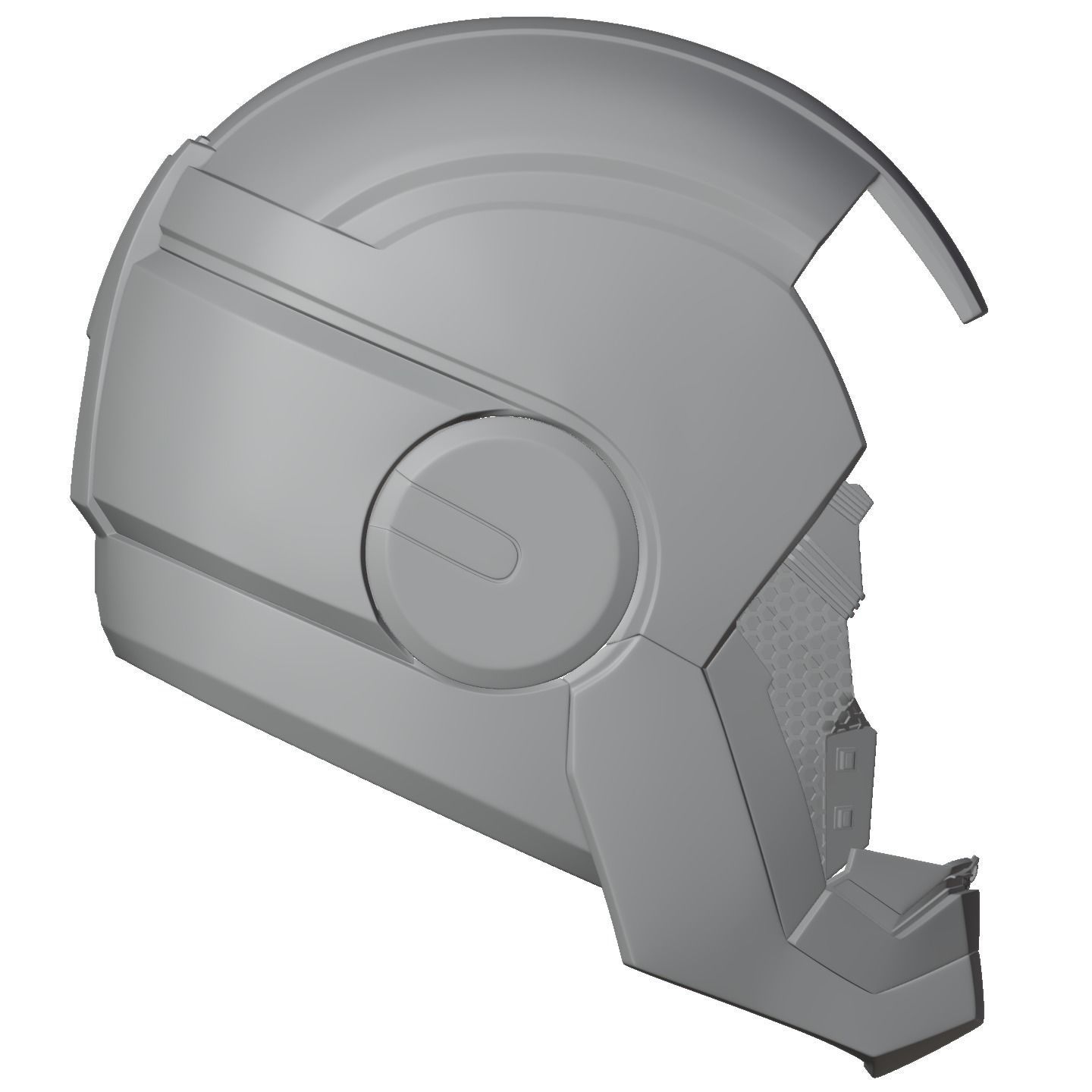 Iron man mk33 helmet with inner details and motorization 3D print model_35