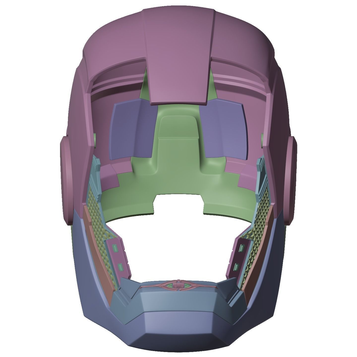 Iron man mk33 helmet with inner details and motorization 3D print model_13