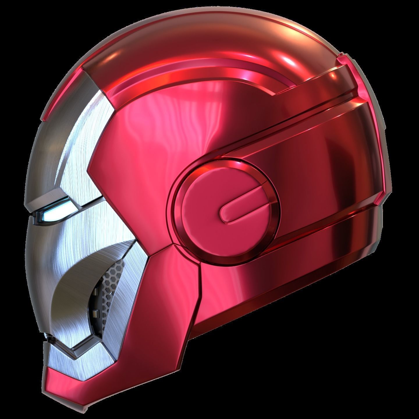 Iron man mk33 helmet with inner details and motorization 3D print model_9