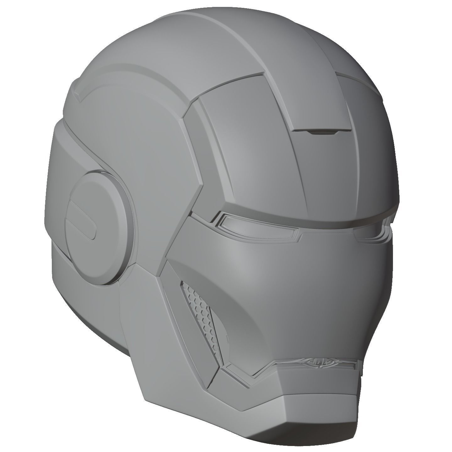 Iron man mk33 helmet with inner details and motorization 3D print model_30