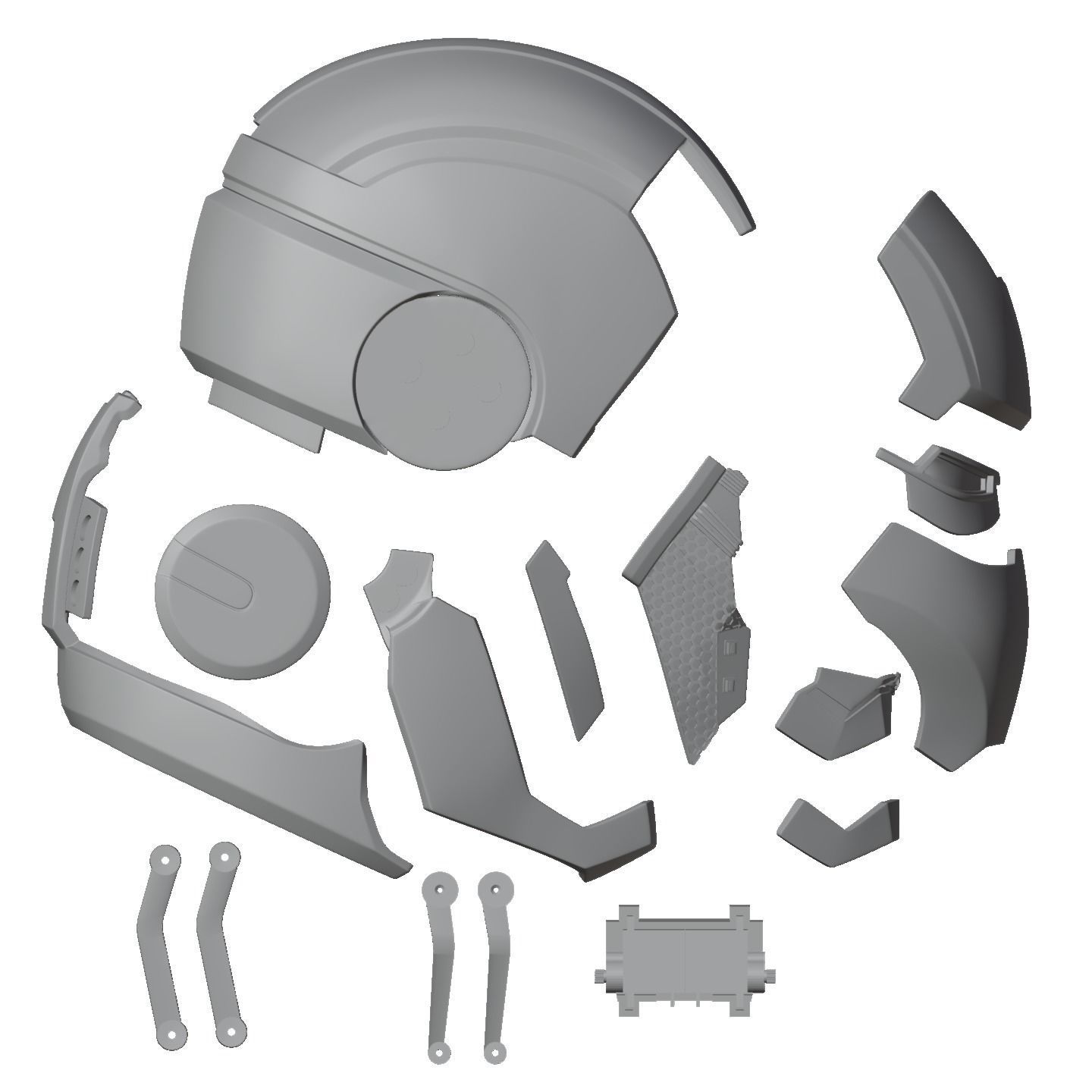 Iron man mk33 helmet with inner details and motorization 3D print model_29