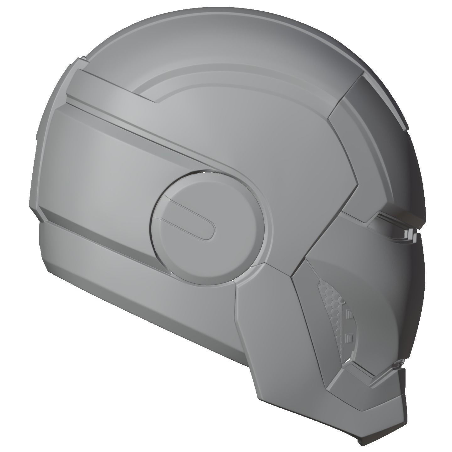 Iron man mk33 helmet with inner details and motorization 3D print model_33