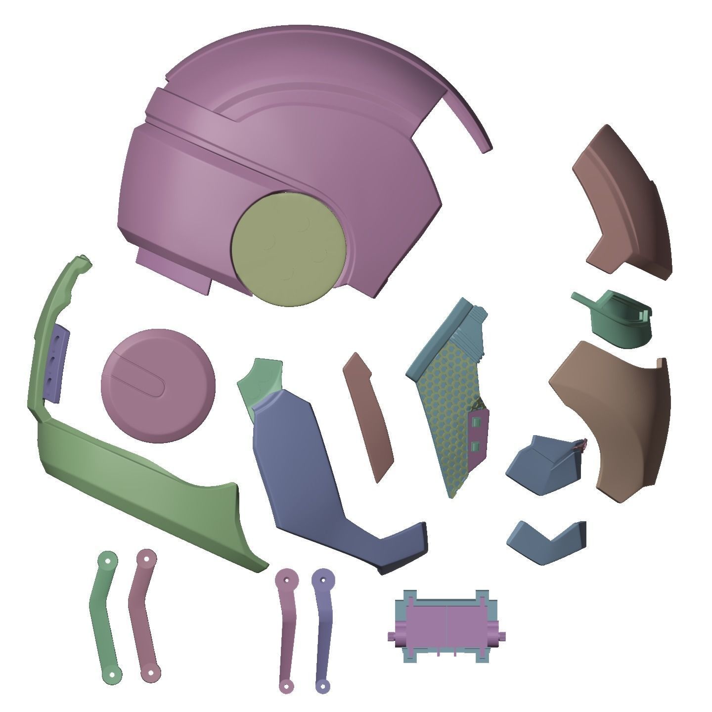 Iron man mk33 helmet with inner details and motorization 3D print model_28