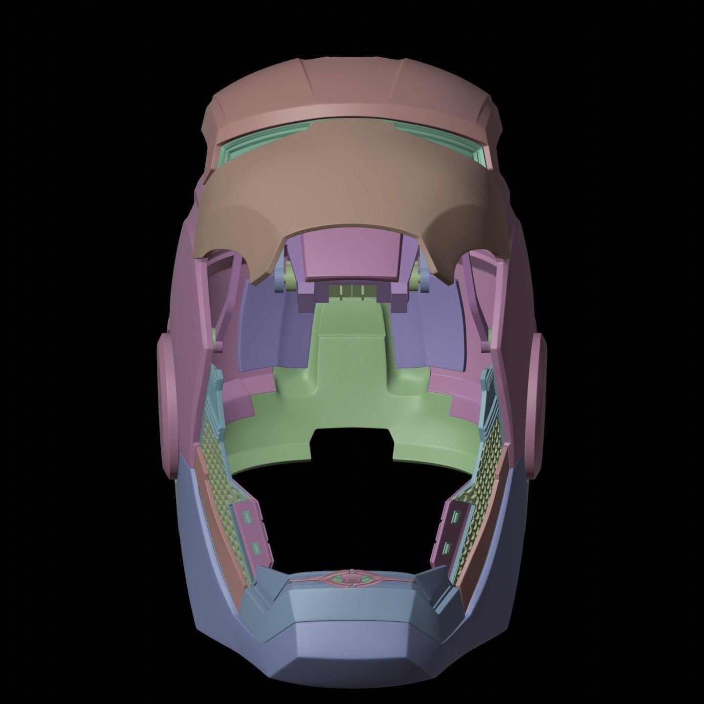 Iron man mk33 helmet with inner details and motorization 3D print model_19