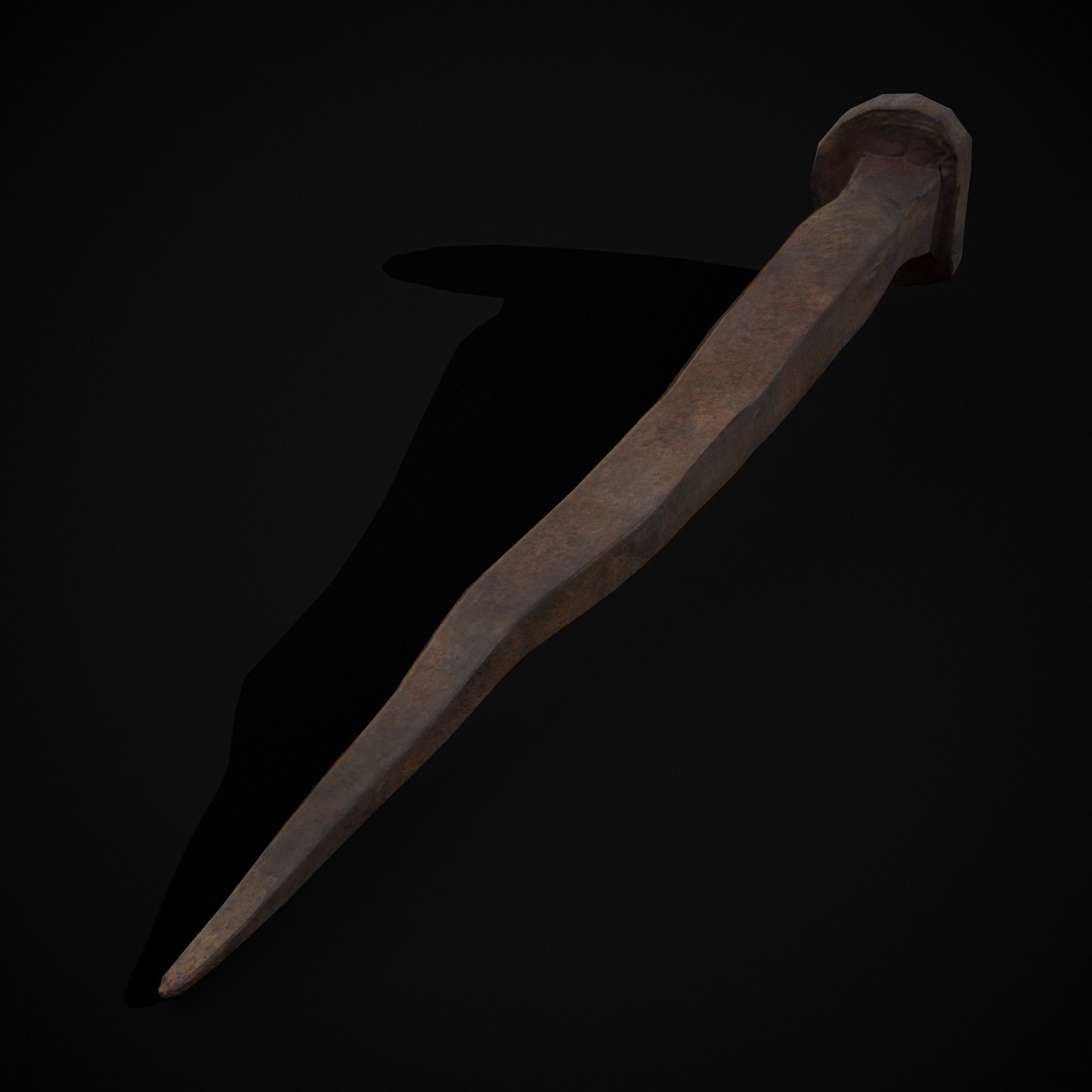 Old Rusting Medieval Nails Low-poly 3D model_17