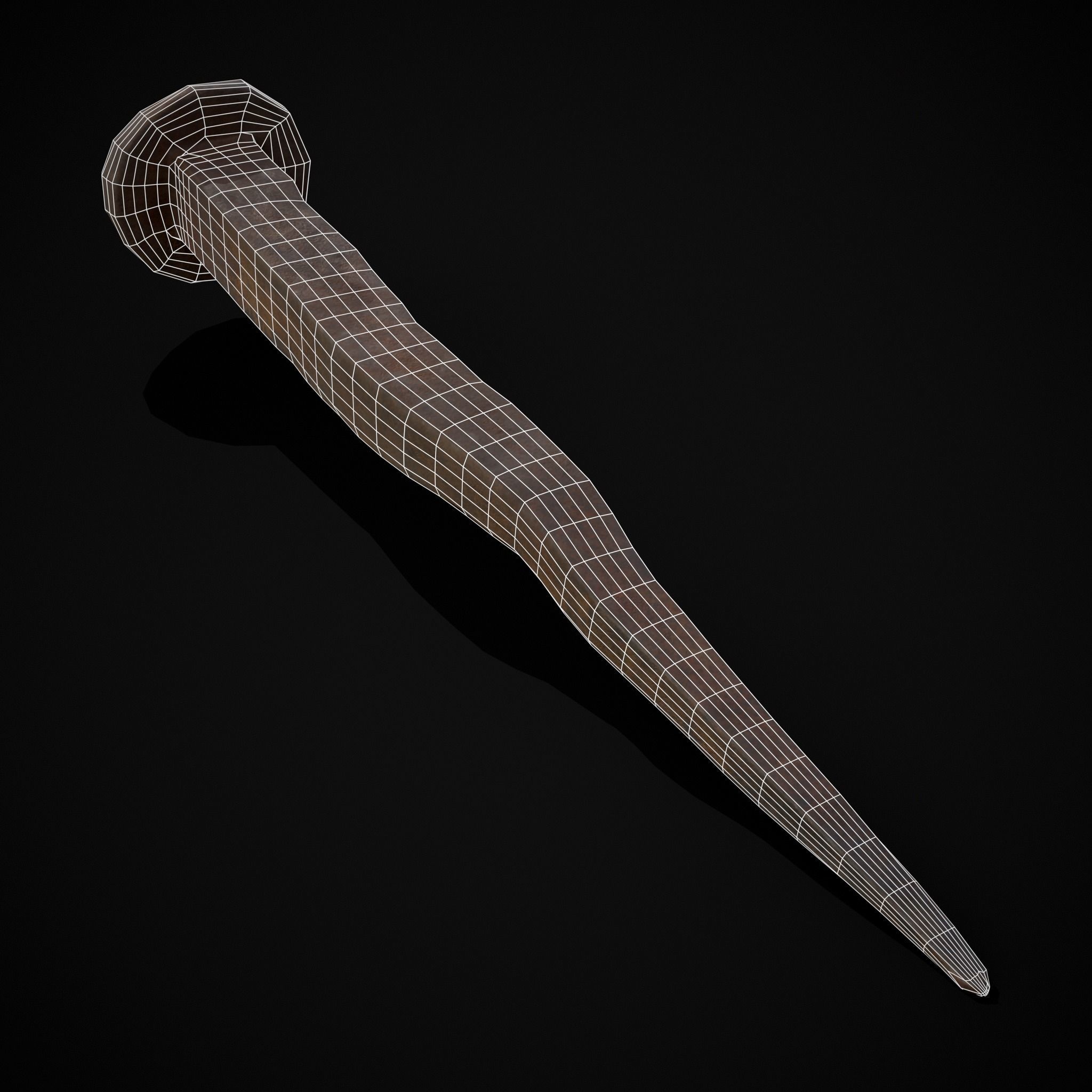 Old Rusting Medieval Nails Low-poly 3D model_16