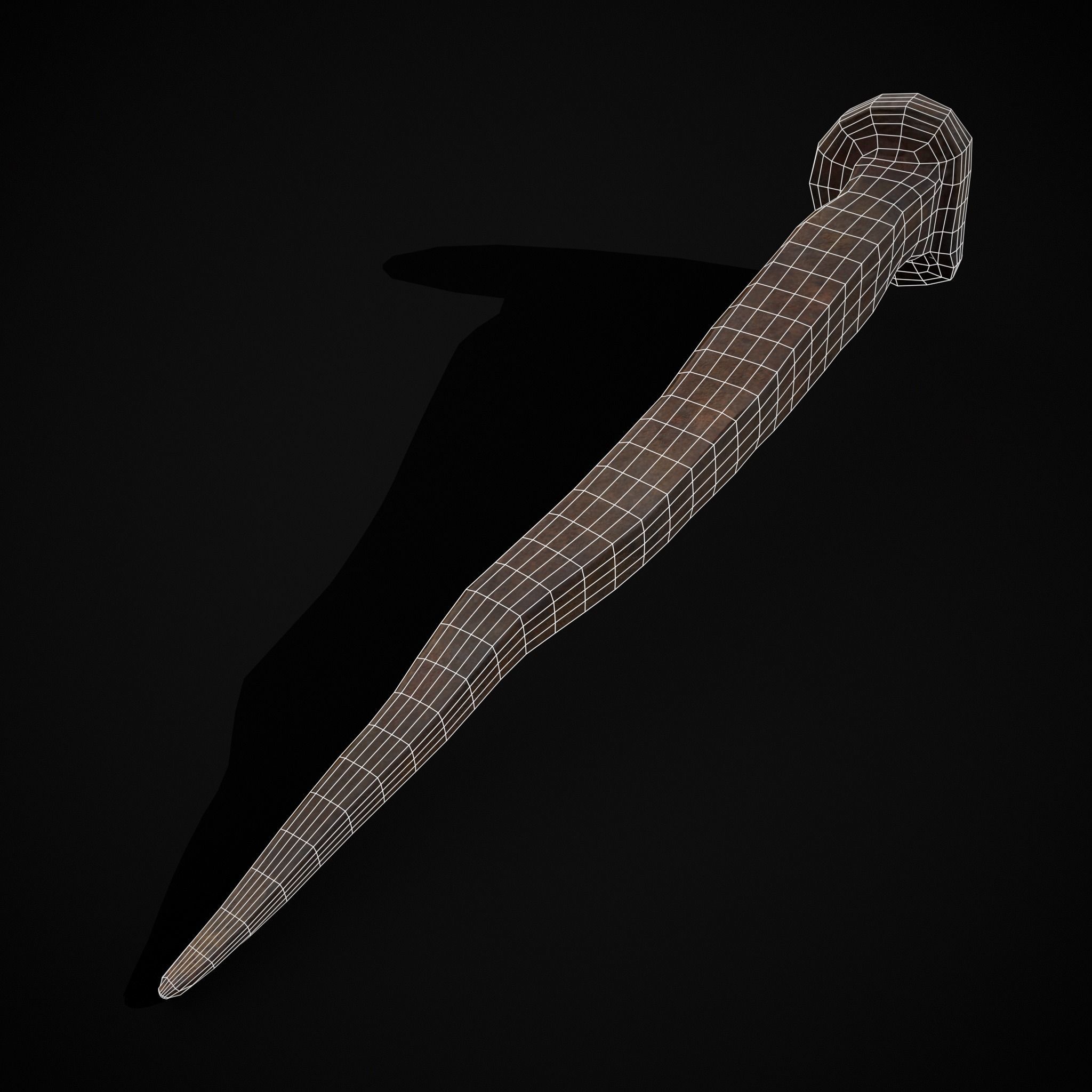 Old Rusting Medieval Nails Low-poly 3D model_18
