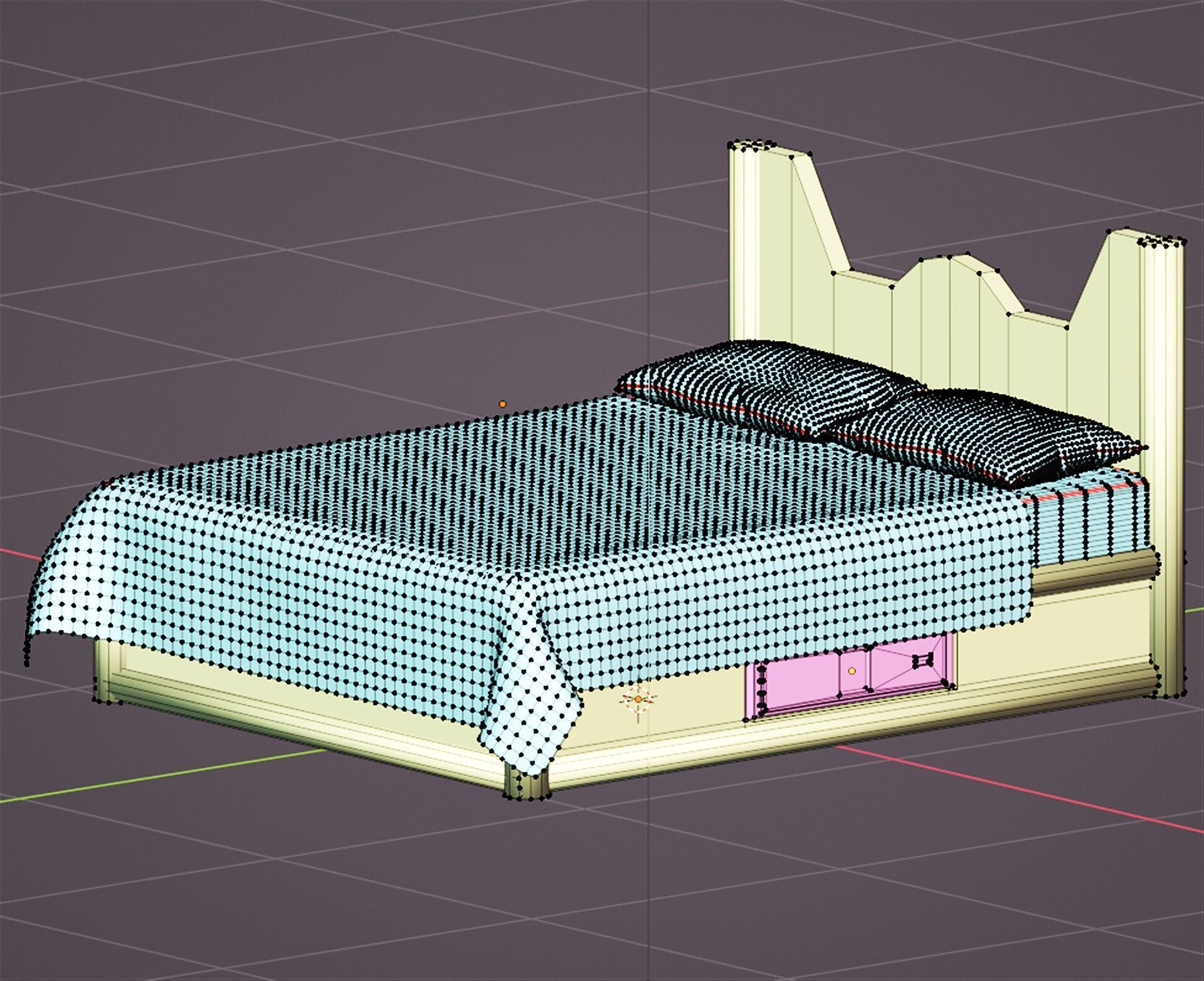 Wooden sofa 3D model_2