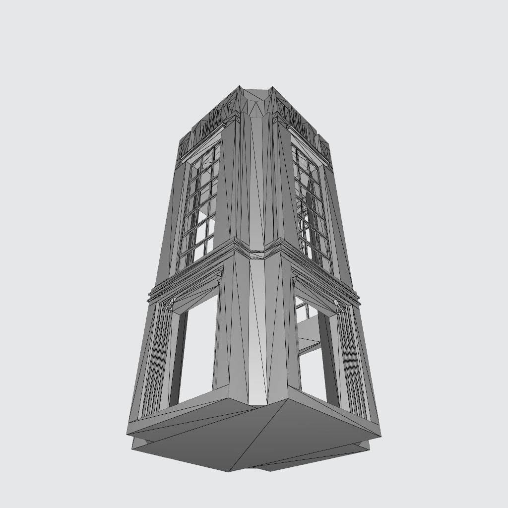 Art Deco Entrance for 3D Art Free low-poly 3D model_3