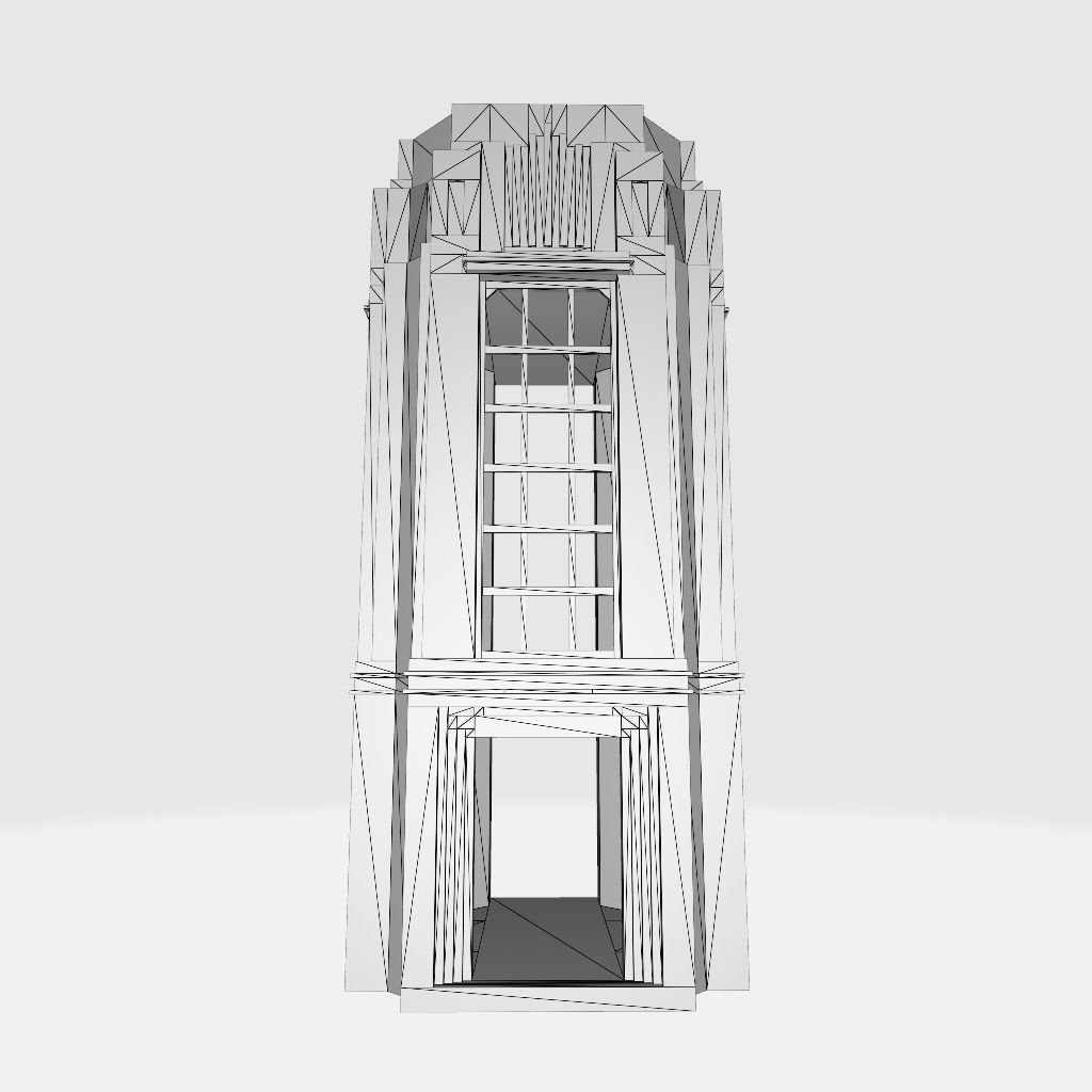Art Deco Entrance for 3D Art Free low-poly 3D model_2