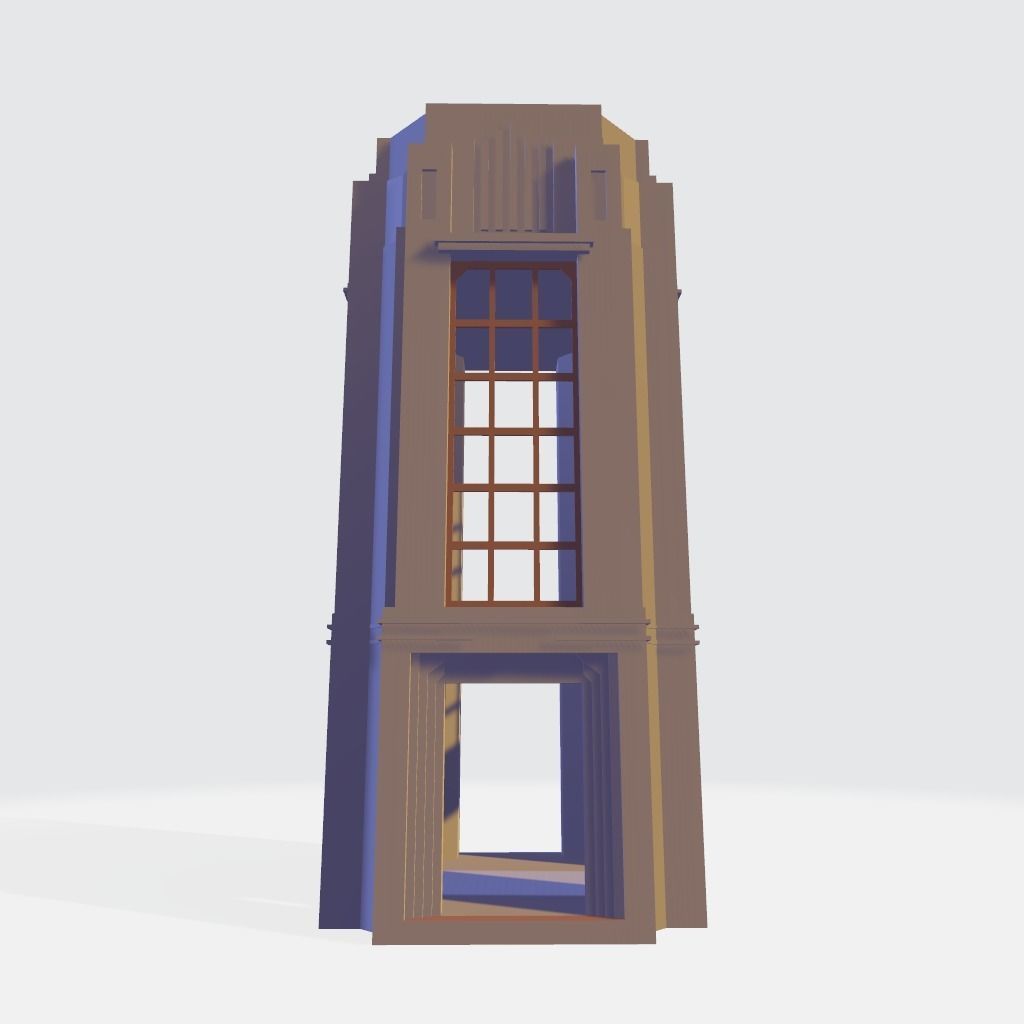 Art Deco Entrance for 3D Art Free low-poly 3D model_1