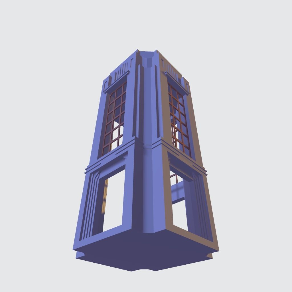 Art Deco Entrance for 3D Art Free low-poly 3D model_4