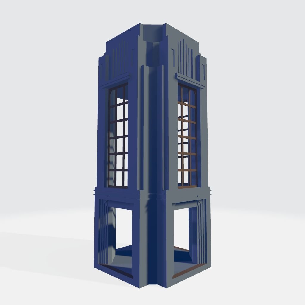 Art Deco Entrance for 3D Art Free low-poly 3D model_5
