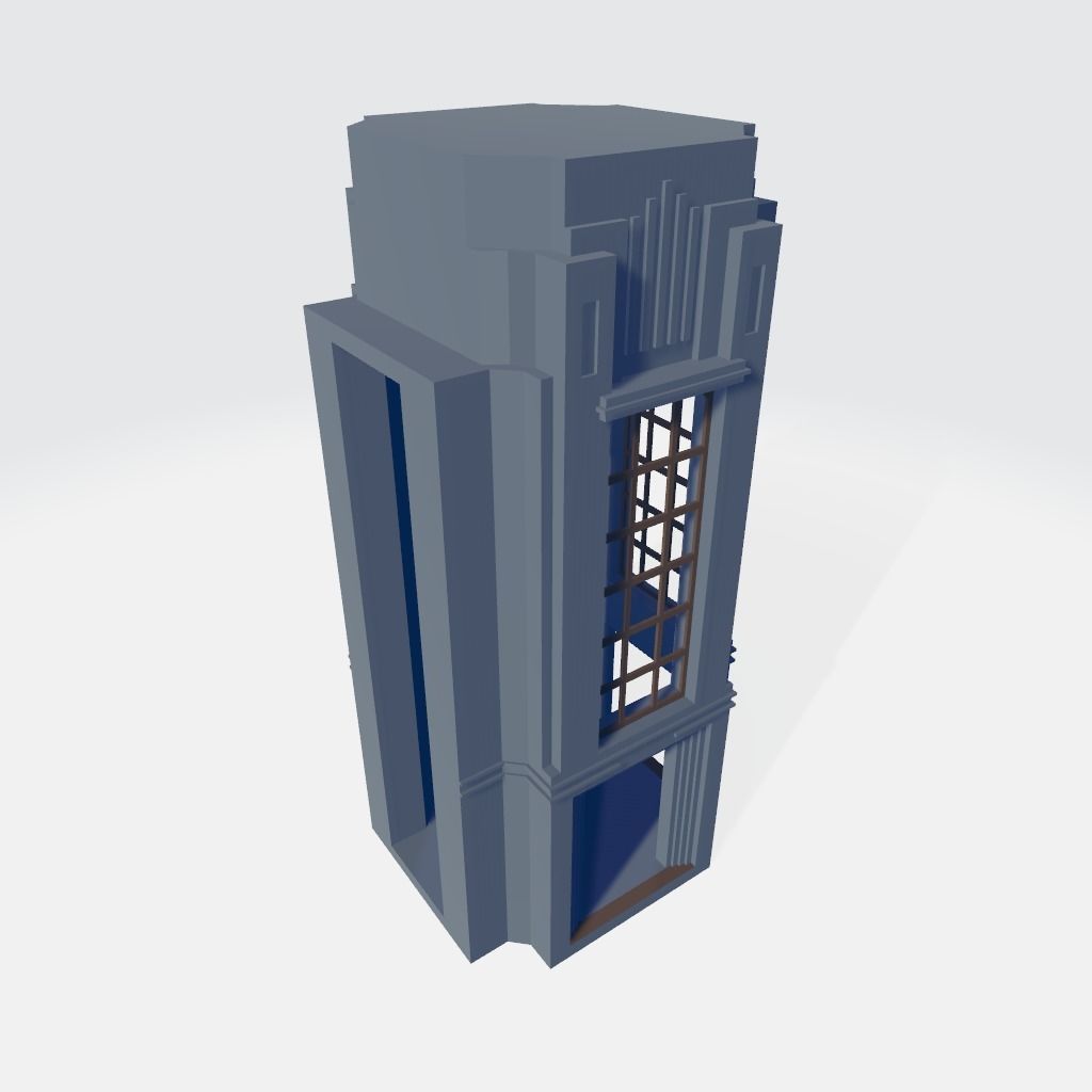 Art Deco Entrance for 3D Art Free low-poly 3D model_6