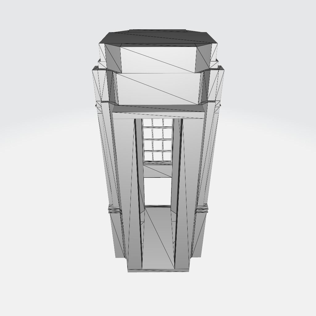 Art Deco Entrance for 3D Art Free low-poly 3D model_7