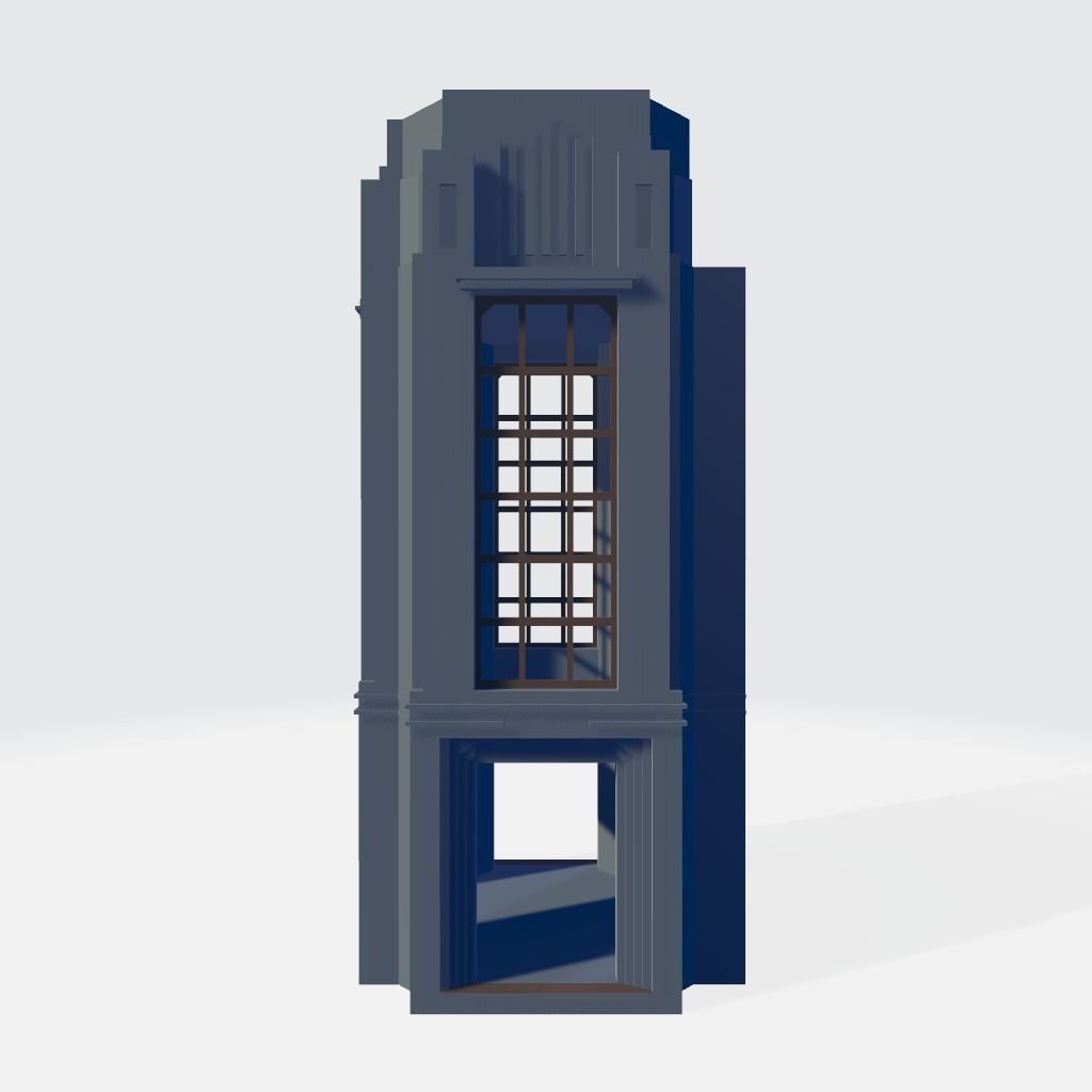 Art Deco Entrance for 3D Art Free low-poly 3D model_8