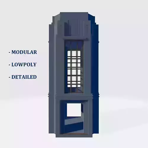 Art Deco Entrance for 3D Art Free low-poly 3D model