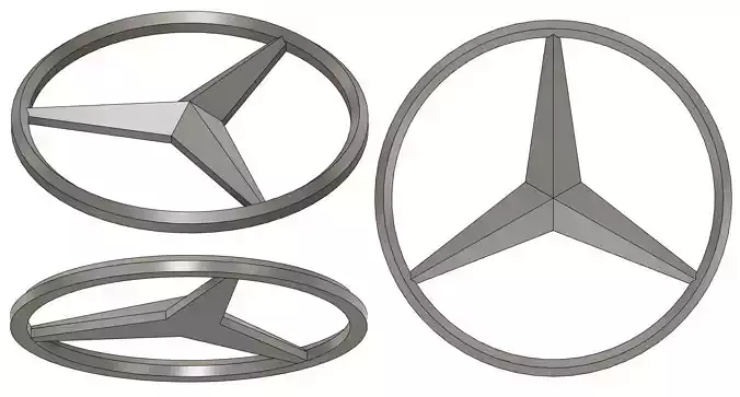 3D Mercedes Benz Logo 3D print model