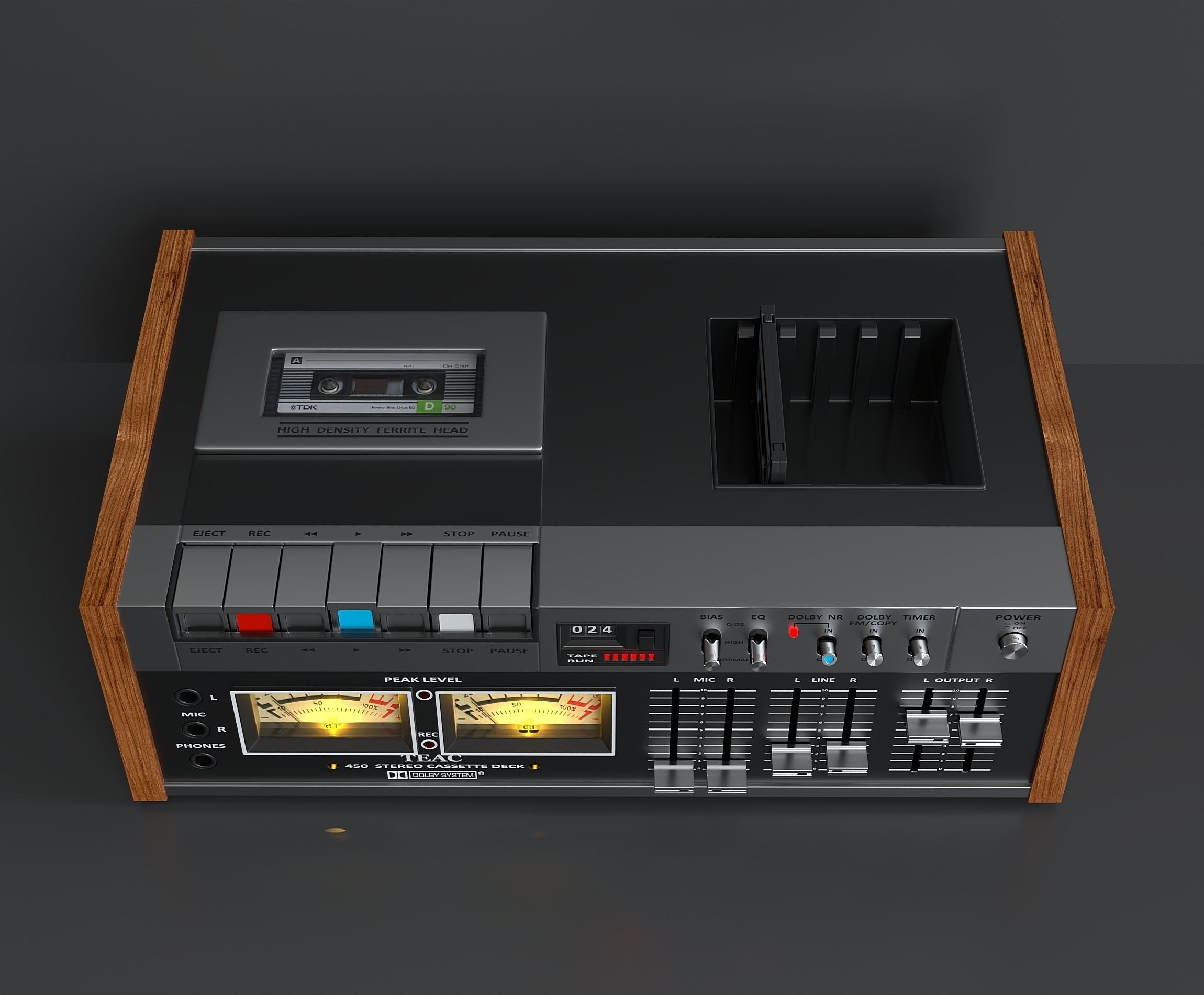 Rare cassette deck Teac 3D model_2
