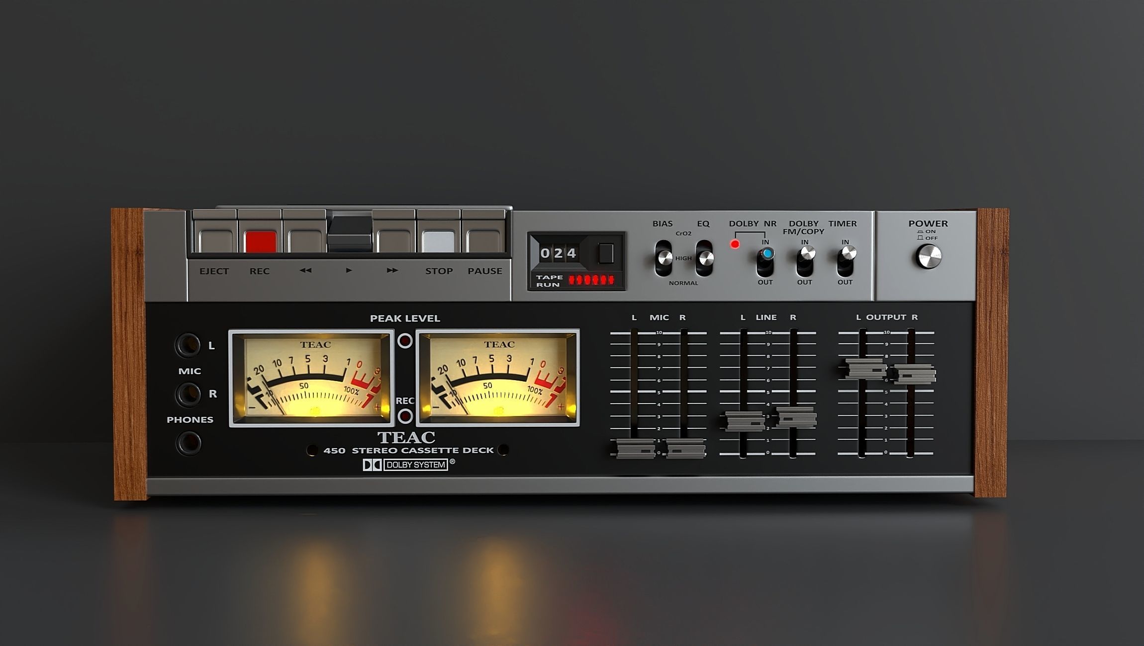 Rare cassette deck Teac 3D model_1