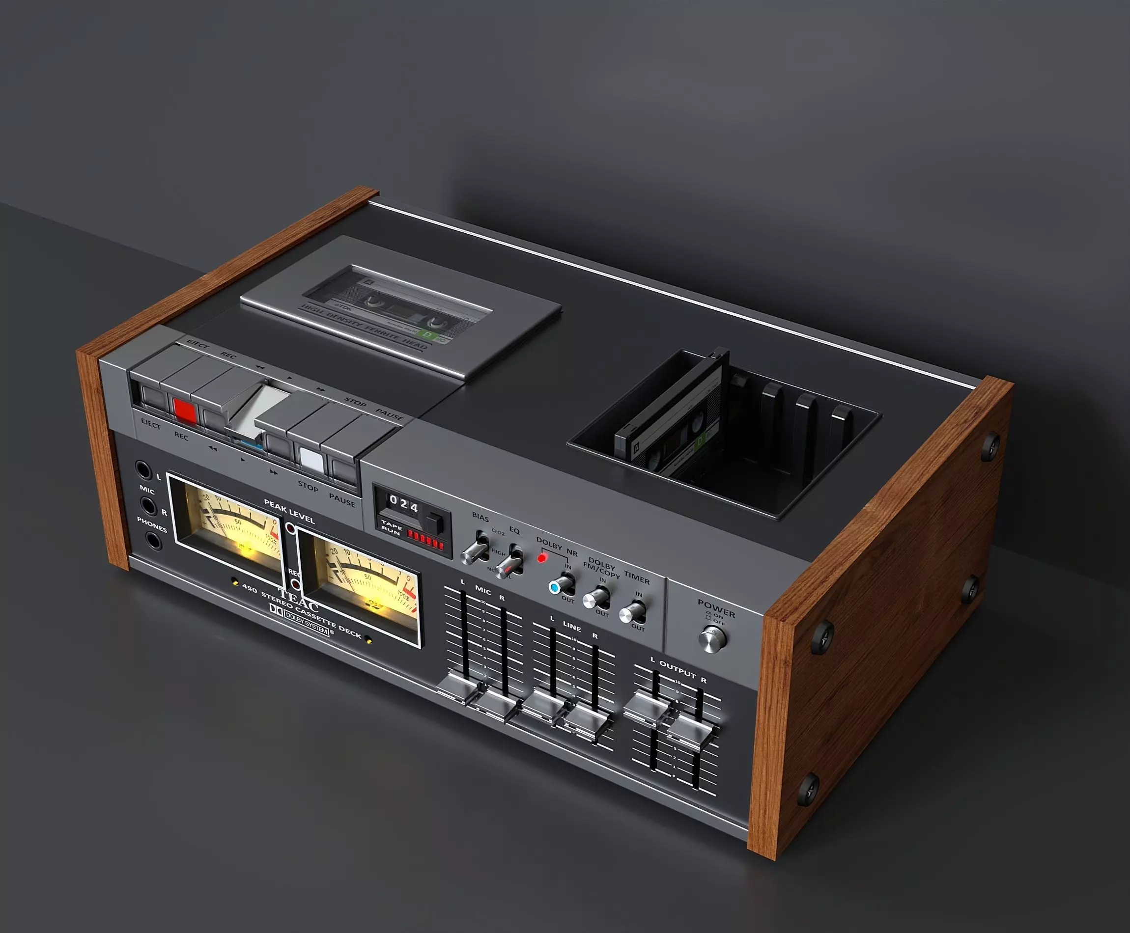 Rare cassette deck Teac 3D model_0