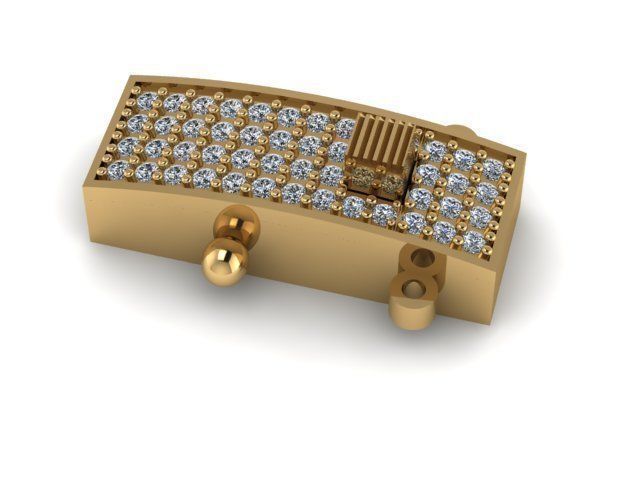 clasp box with diamond 3D print model_6