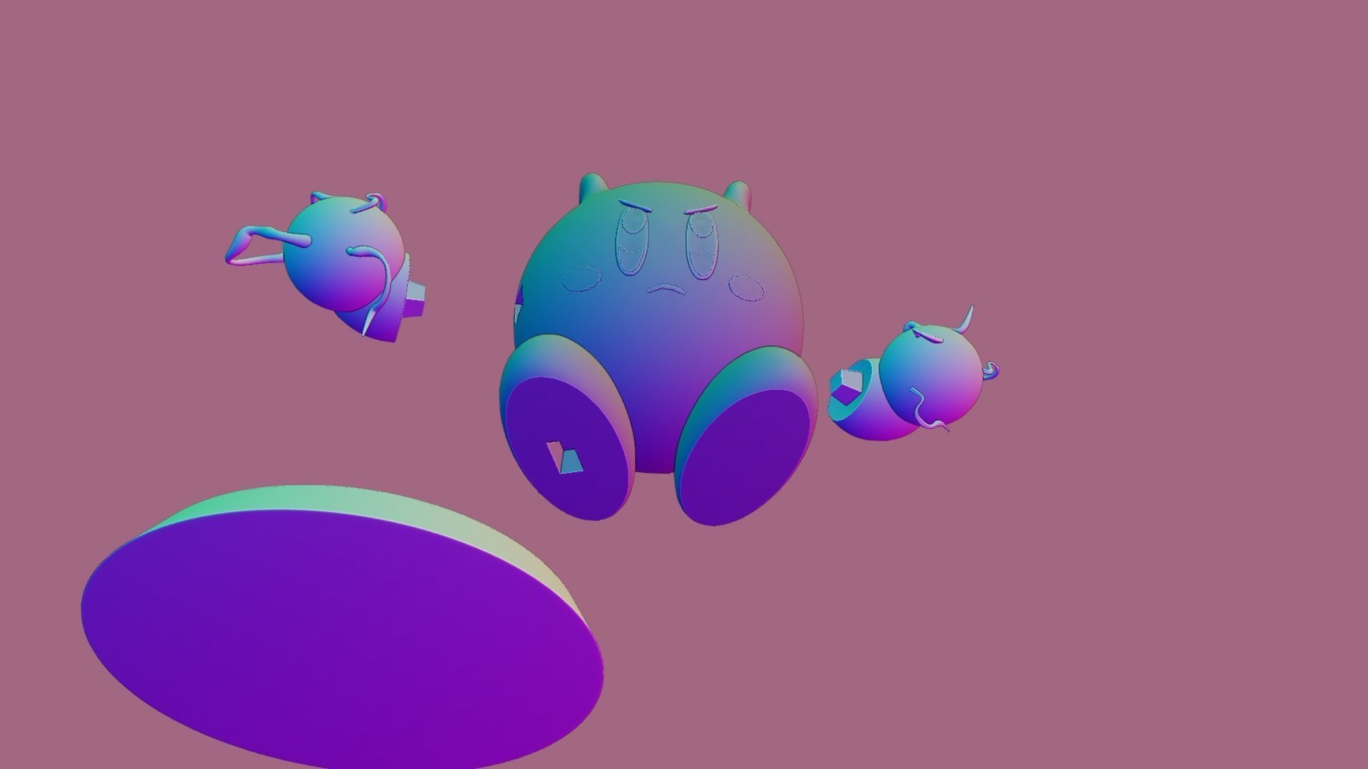 MEWTWO KIRBY  3D print model_11